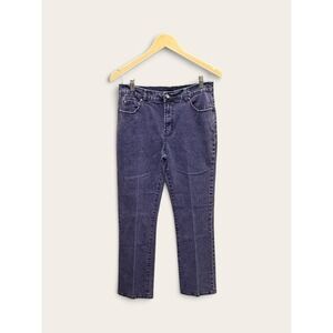 DG2 by Diane Gilman Purple Acid Wash Studded Straight Leg Jeans Womens Size 6